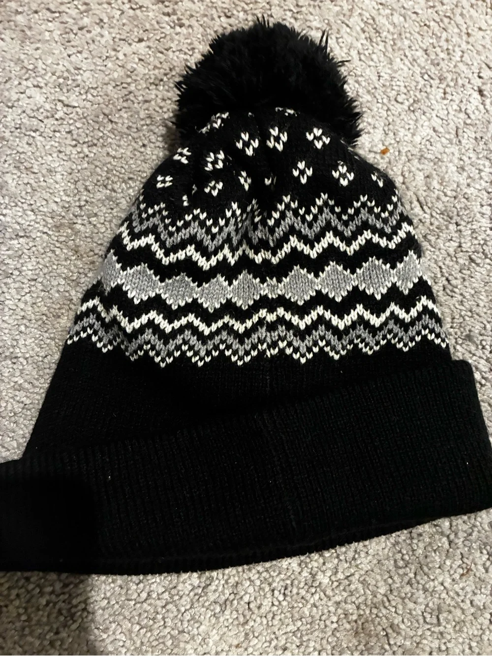 Lexus Black & Silver Pom Beanie